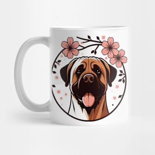 Boerboel Embraces Spring Amidst Cherry Blossoms Radiance Mug